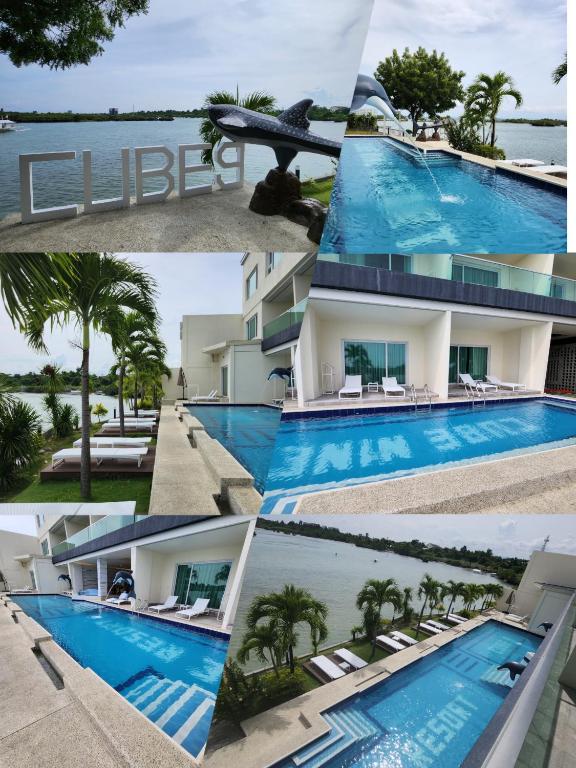 Bazén v ubytování Cube9 Resort & Spa 큐브9 리조트 & 스파 nebo v jeho okolí