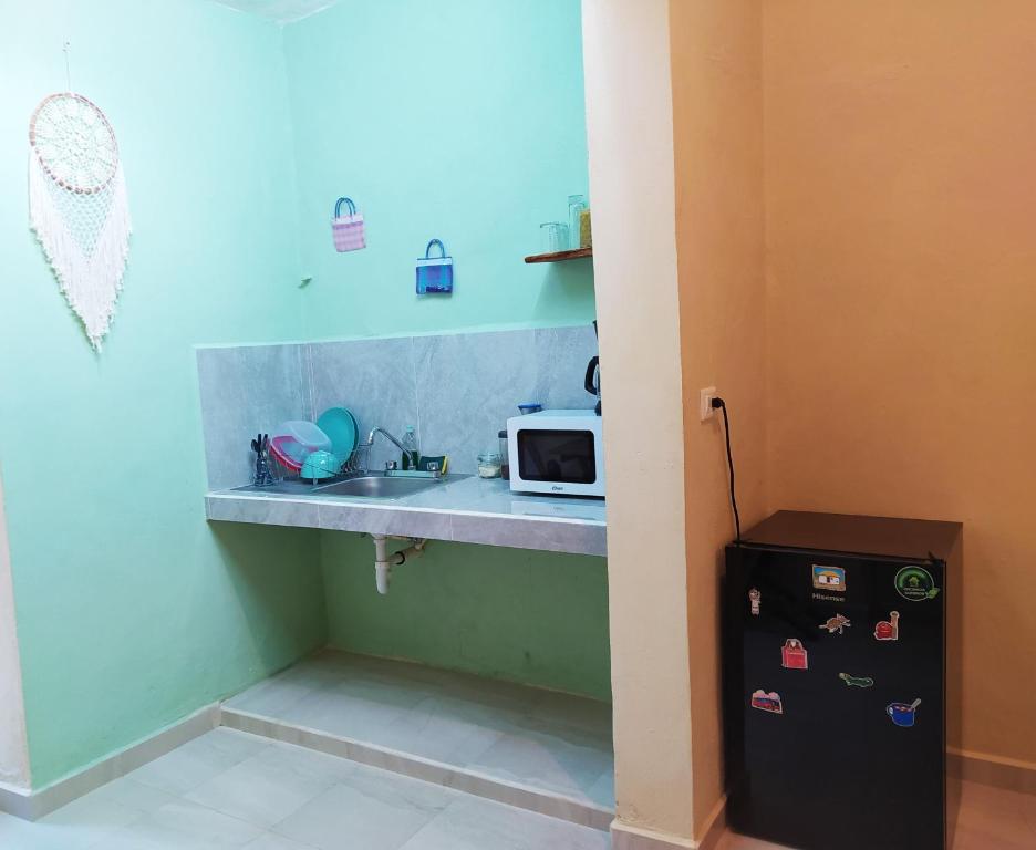 Kuchyň nebo kuchyňský kout v ubytování Casa Candelita