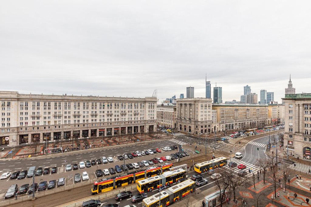 Výhľad na mesto Varšava alebo výhľad na mesto priamo z apartmánu