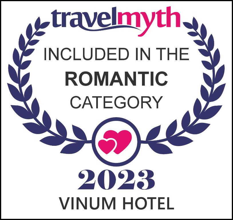 Certifikát, hodnocení, plakát nebo jiný dokument vystavený v ubytování Vinum Hotel