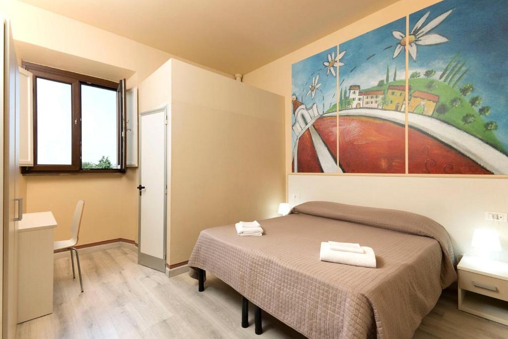 Postel nebo postele na pokoji v ubytování Hotel & Hostel 7