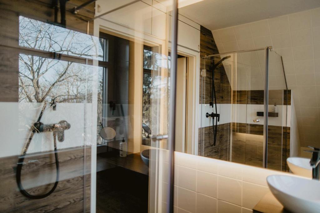 Koupelna v ubytování Peak Hotel & Event