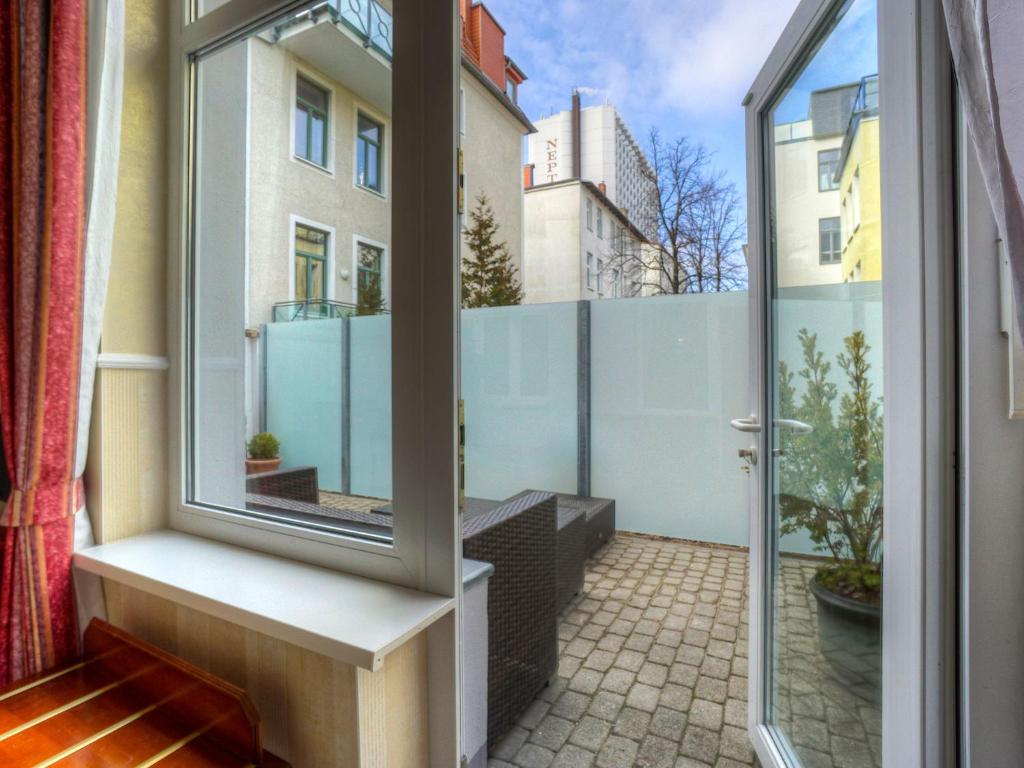 Balkón nebo terasa v ubytování KurparkHotel Warnemünde