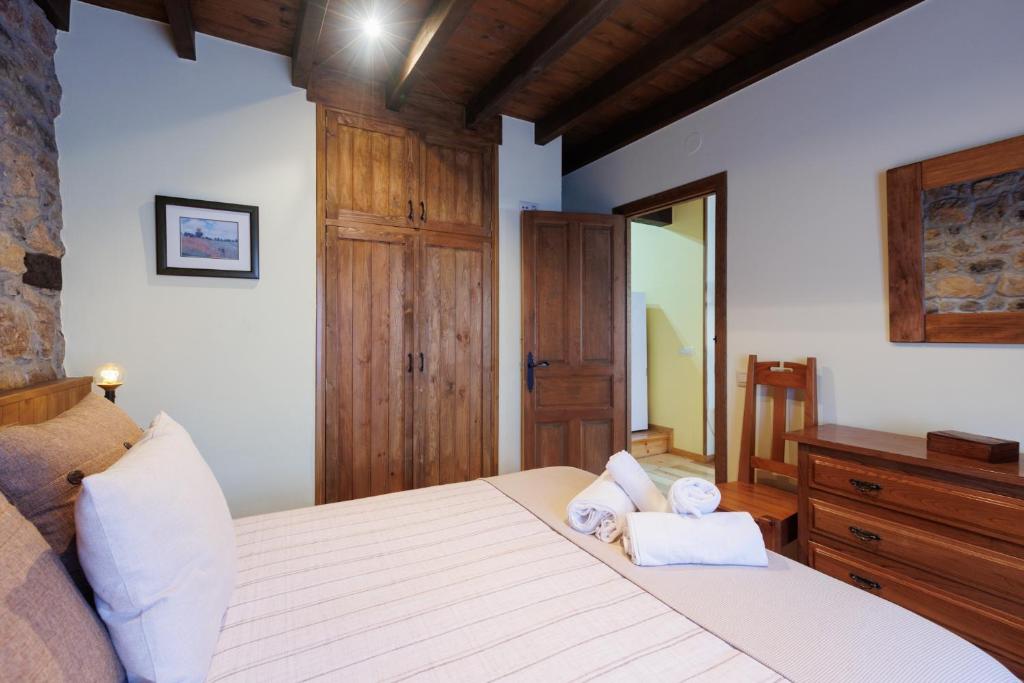 Cama o camas de una habitación en Hotel Rural El Molino