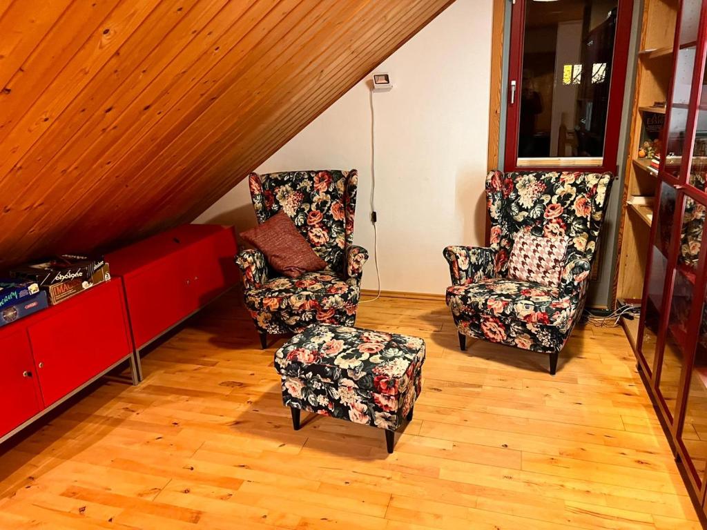 Posezení v ubytování Eifel-Ferienhaus Lavendel