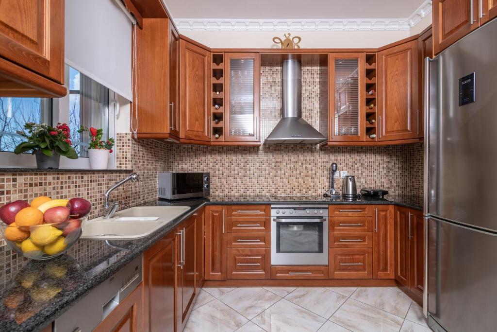 Kuchyň nebo kuchyňský kout v ubytování Barbara Country House