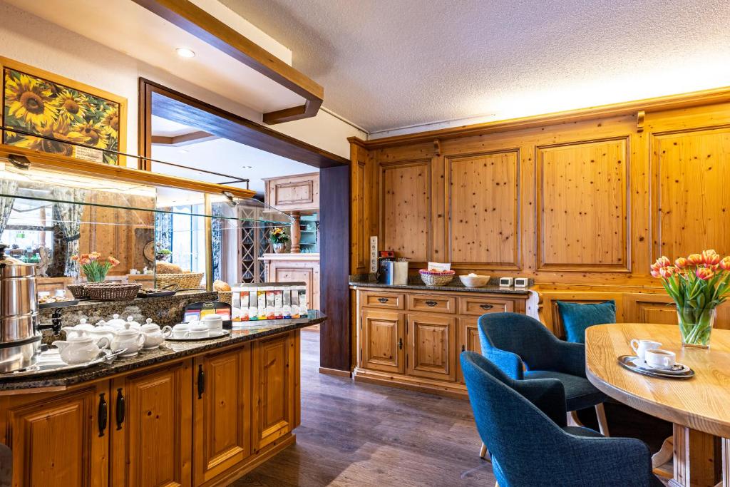 Kuchyň nebo kuchyňský kout v ubytování Hotel Käppelehof