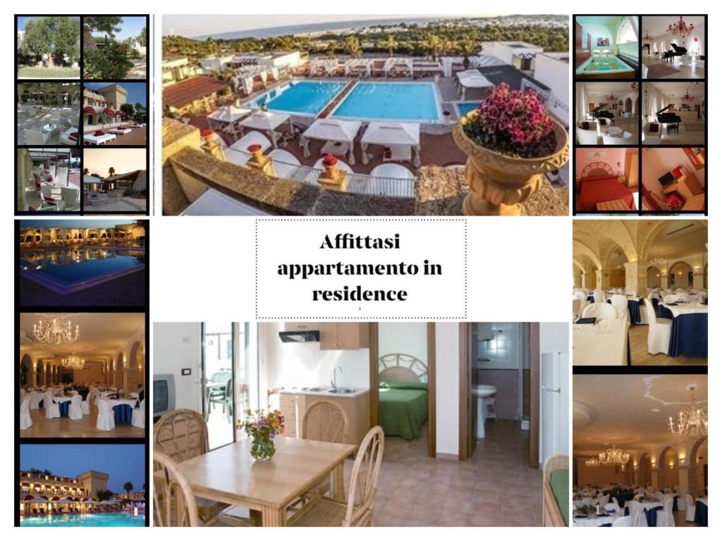 un collage di foto di un resort con piscina di Messapia Hotel & Resort a Marina di Leuca
