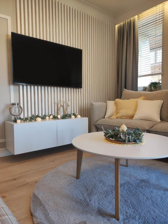 Televízia a/alebo spoločenská miestnosť v ubytovaní ForCity Apartment