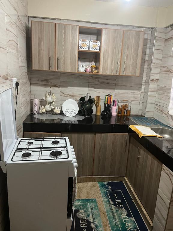 Kuchyň nebo kuchyňský kout v ubytování Ruby Modern Homes-2br-Nyeri, King'ong'o-Knights