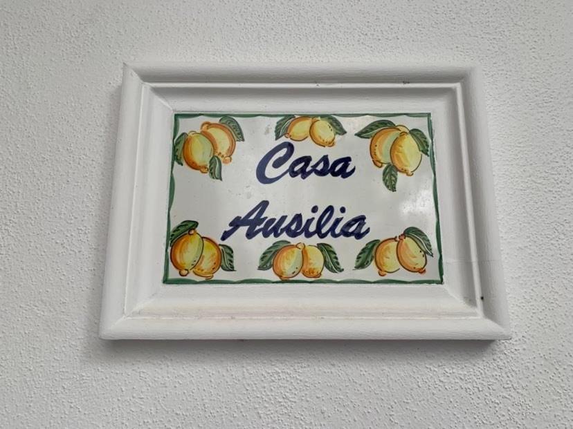 una imagen de un cuadro enmarcado de limones en una pared en Casa Ausilia Trilocale, en Amalfi