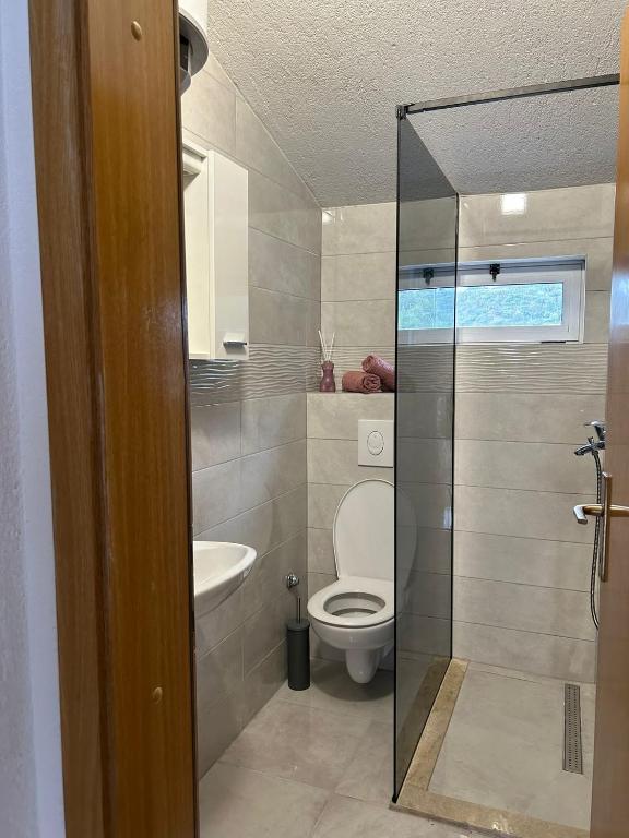 Kúpeľňa v ubytovaní Apartments by the sea Podaca, Makarska - 2618