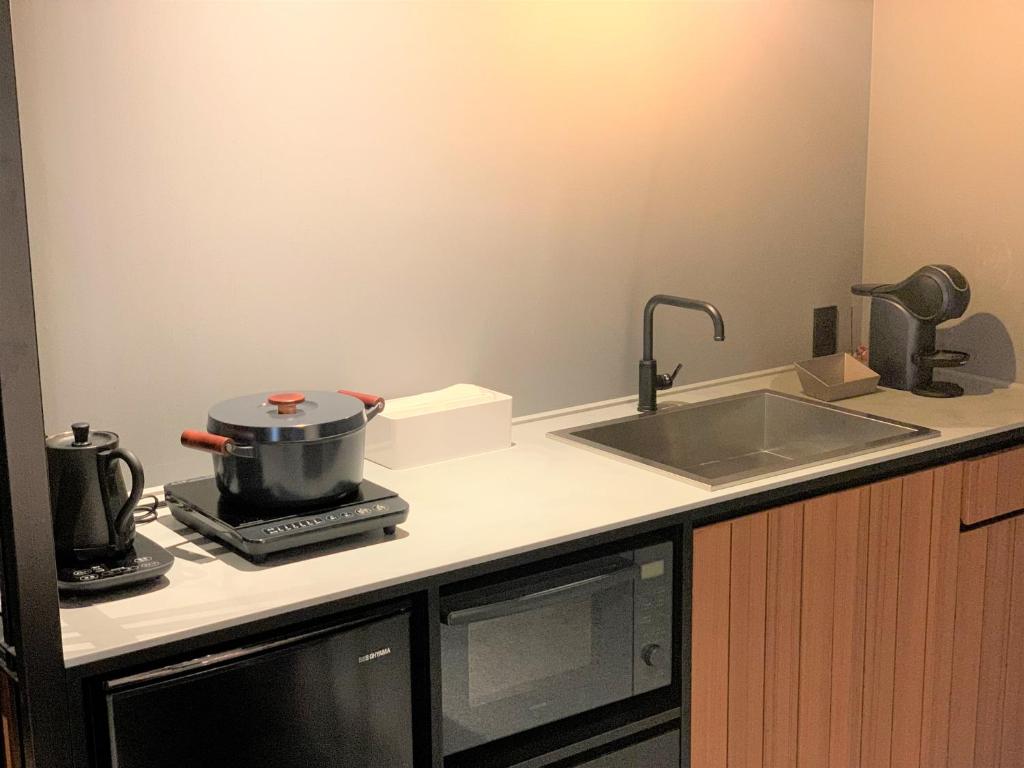 Kuchyň nebo kuchyňský kout v ubytování Hotel Keihan Namba Grande