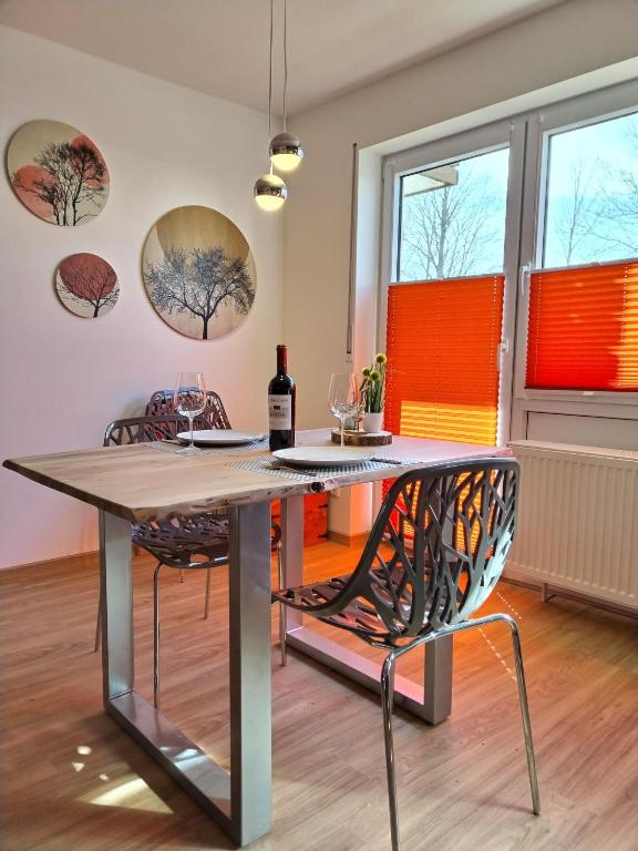 Posezení v ubytování Ferienwohnung am Gänsbach