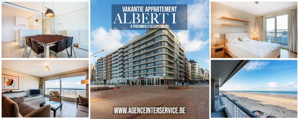 kolaż zdjęć apartamentu z hotelem w obiekcie Albert I 804 w mieście De Panne