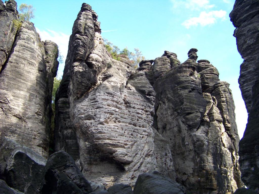 a rock formation in the middle of a mountain at Tisá 488 in Tisá