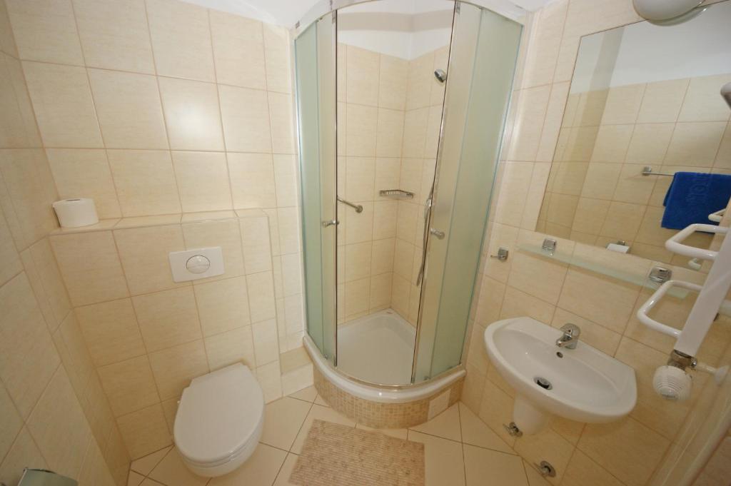 Koupelna v ubytování Hotel Zamkowy