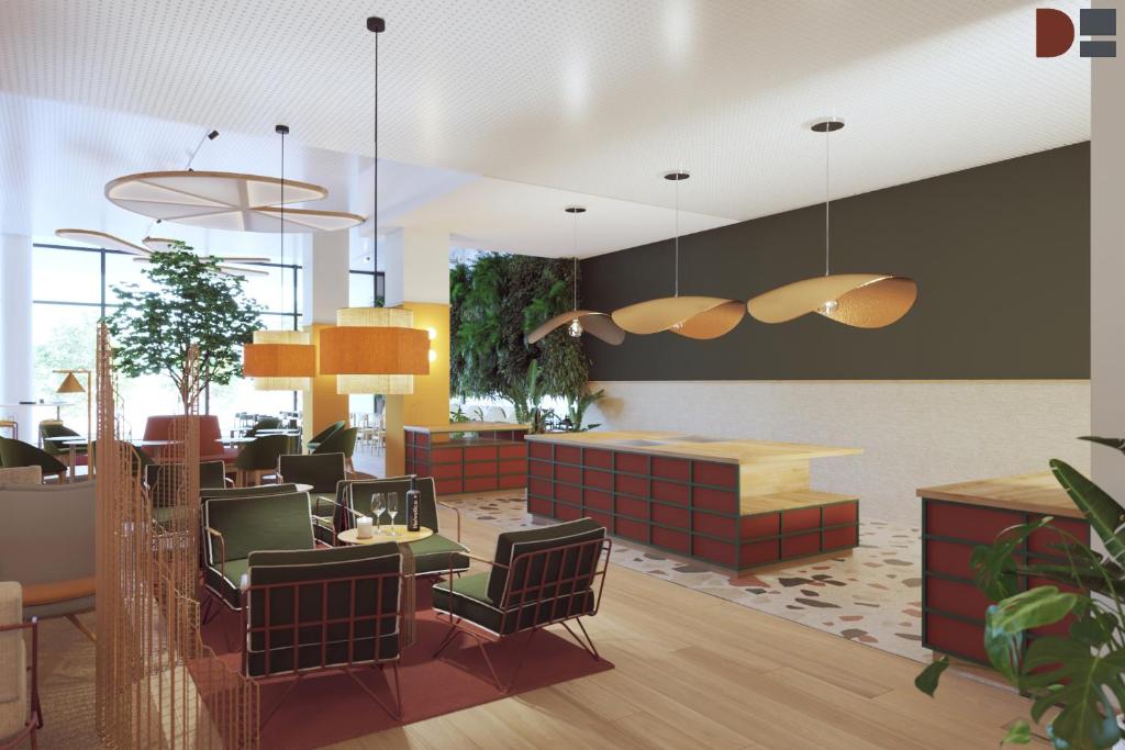 Posezení v ubytování B&B HOTEL Geneva Airport