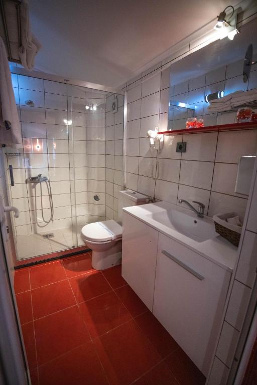 Koupelna v ubytování Hotel Pamela Concept