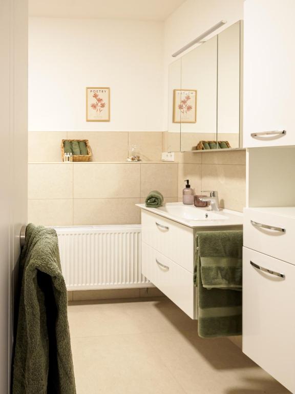 Kuchyň nebo kuchyňský kout v ubytování Ferienwohnung Walsetal