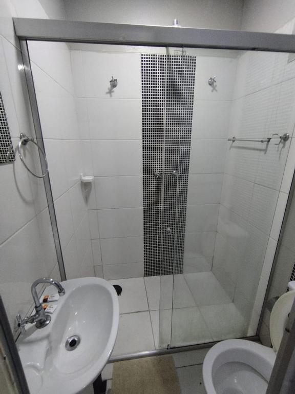 Koupelna v ubytování Hotel Resende