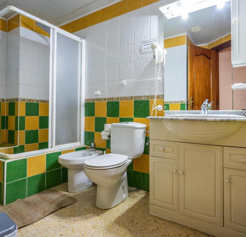 Koupelna v ubytování Hotel Velis