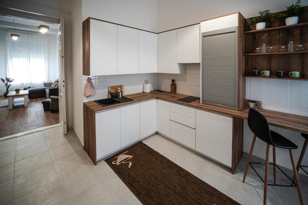 Kuchyň nebo kuchyňský kout v ubytování Volenter Lux Apartment Uno