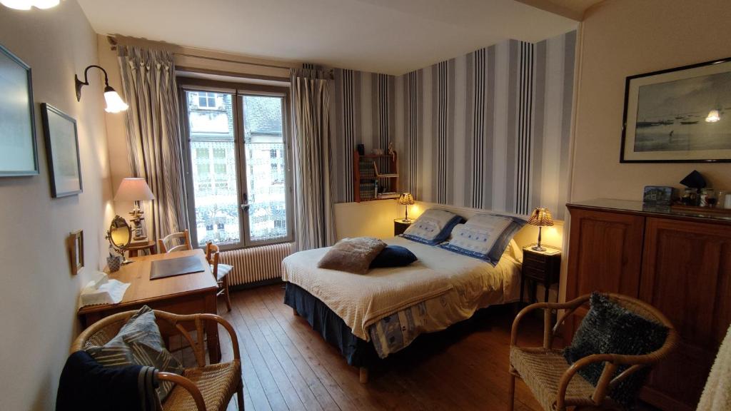 Postel nebo postele na pokoji v ubytování Dodo et tartines B&B
