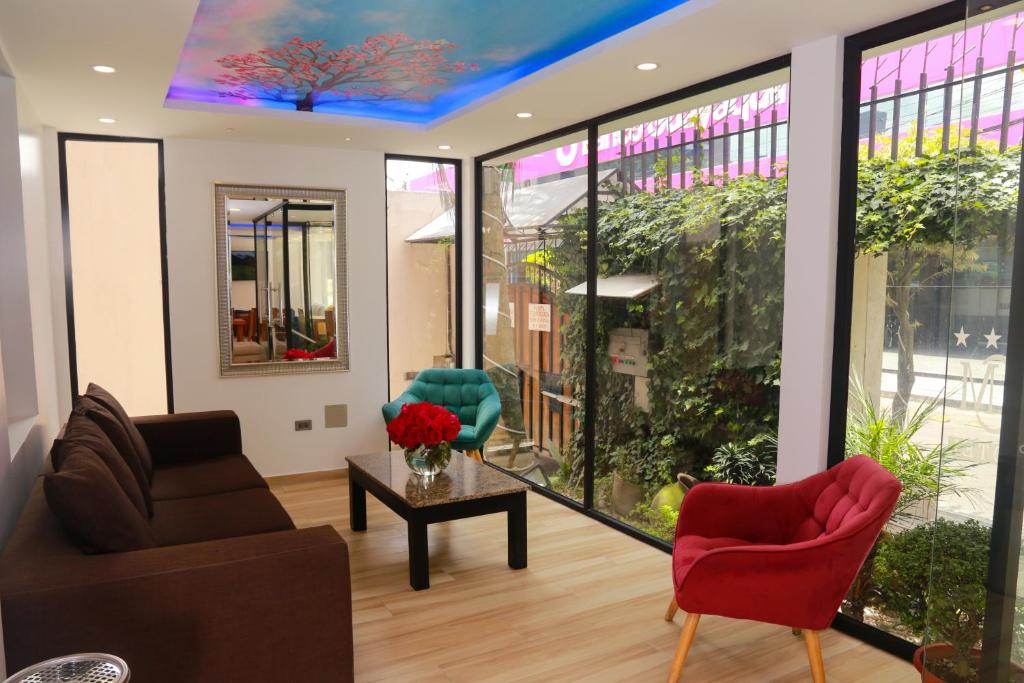 Posezení v ubytování Hotel Carolina Montecarlo