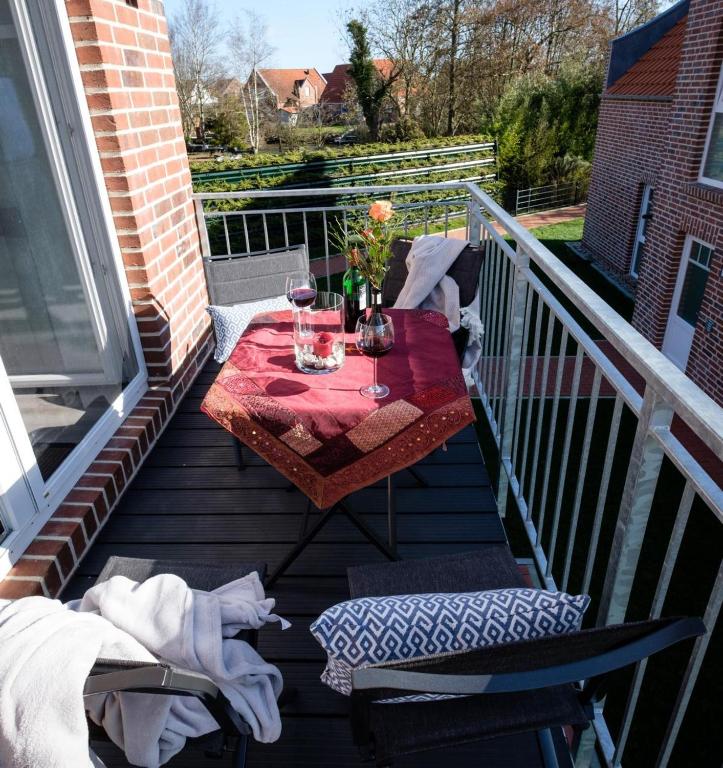 Balkón nebo terasa v ubytování Robbe