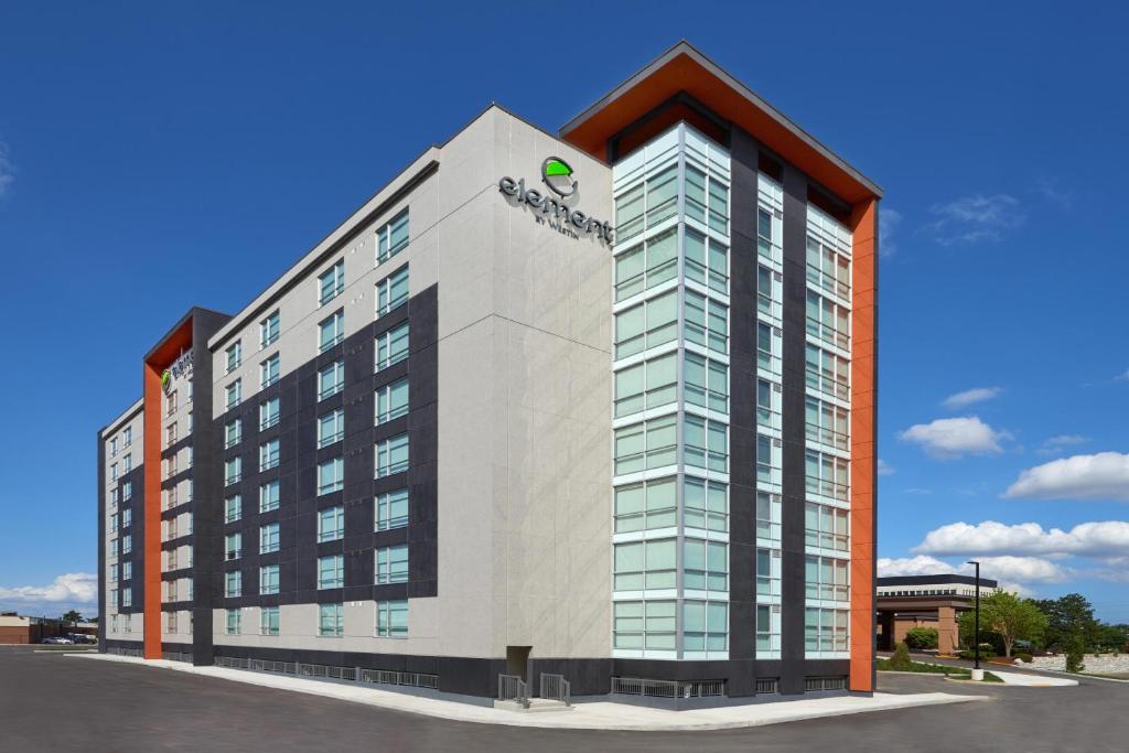 a rendering of a hotel building with a blue sky at Element Toronto Airport in Mississauga