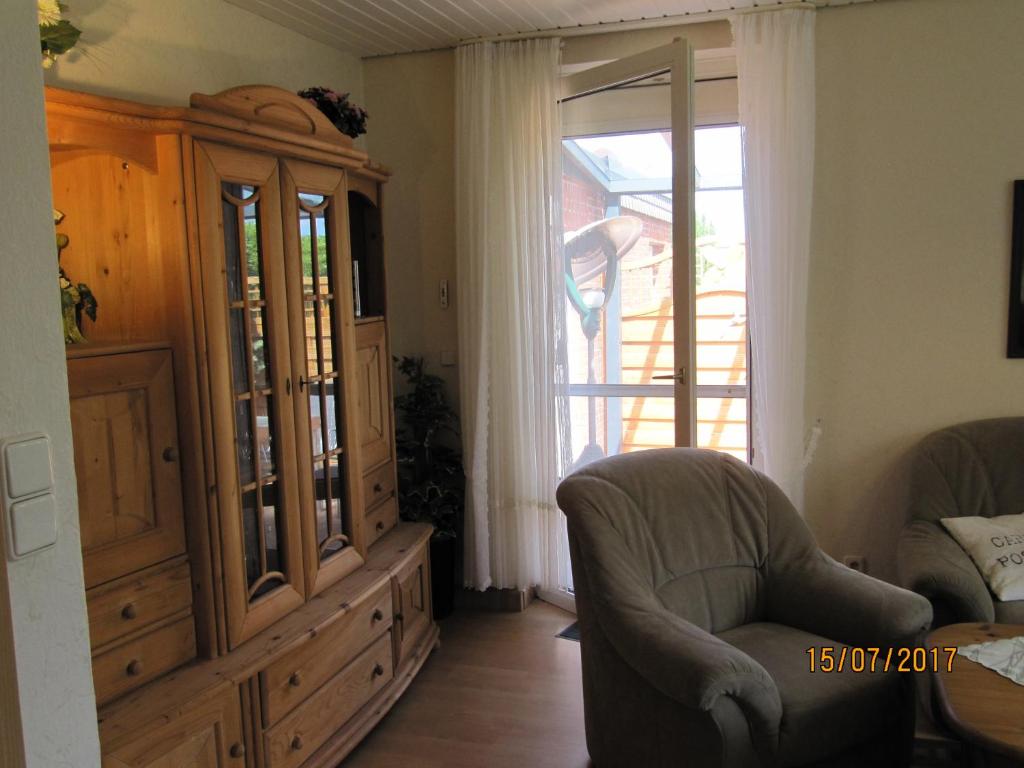 Posezení v ubytování Bungalow Friese 700 Meter vom Strand