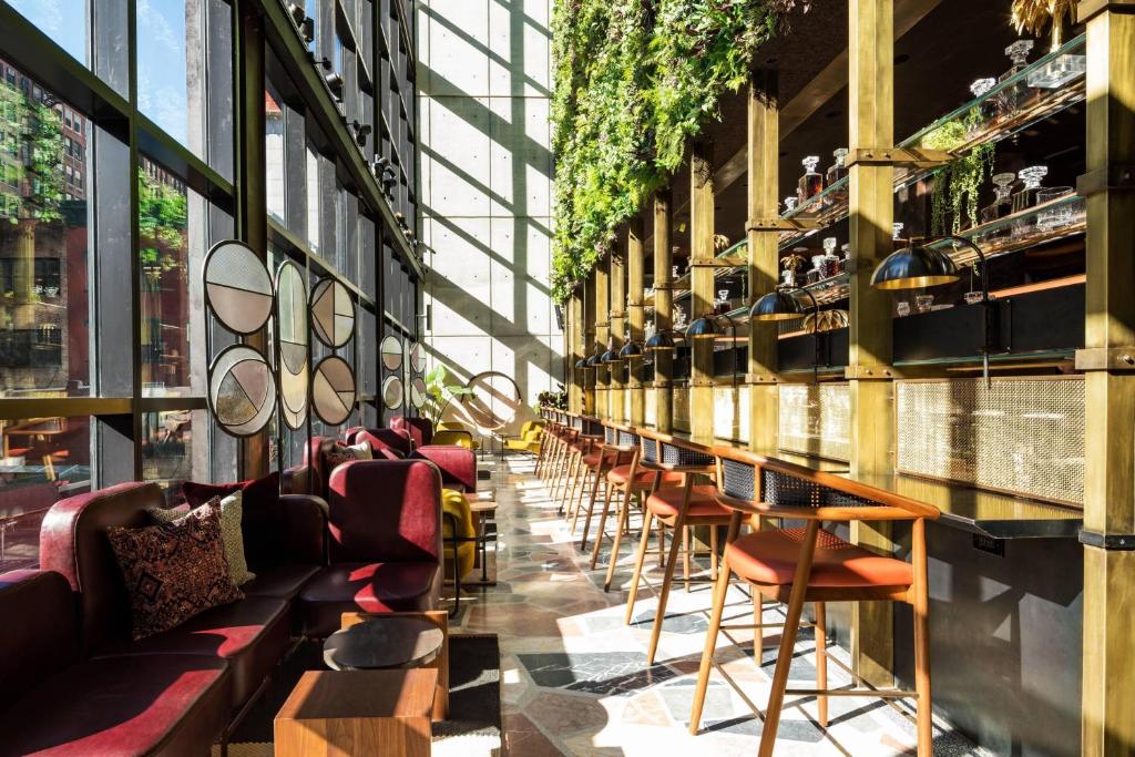 Posezení v ubytování Moxy NYC Chelsea