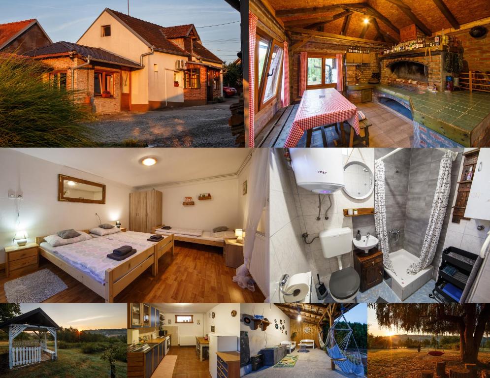 a collage of pictures of a house at Apartman Barbara in Daruvar