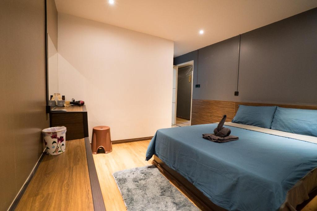Postel nebo postele na pokoji v ubytování bamboo homestay M2 小竹林 仙本那 榻榻米独栋房源六间房间独立卫生浴 步行码头十分钟