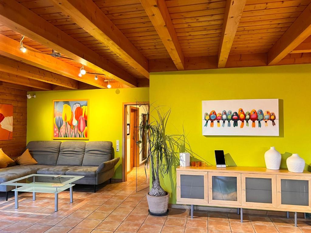 Posezení v ubytování Eifel-Ferienhaus Lavendel