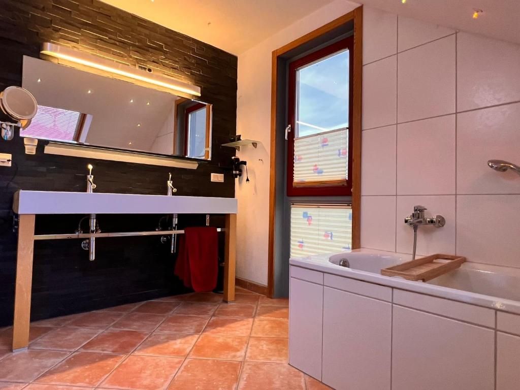 Koupelna v ubytování Eifel-Ferienhaus Lavendel