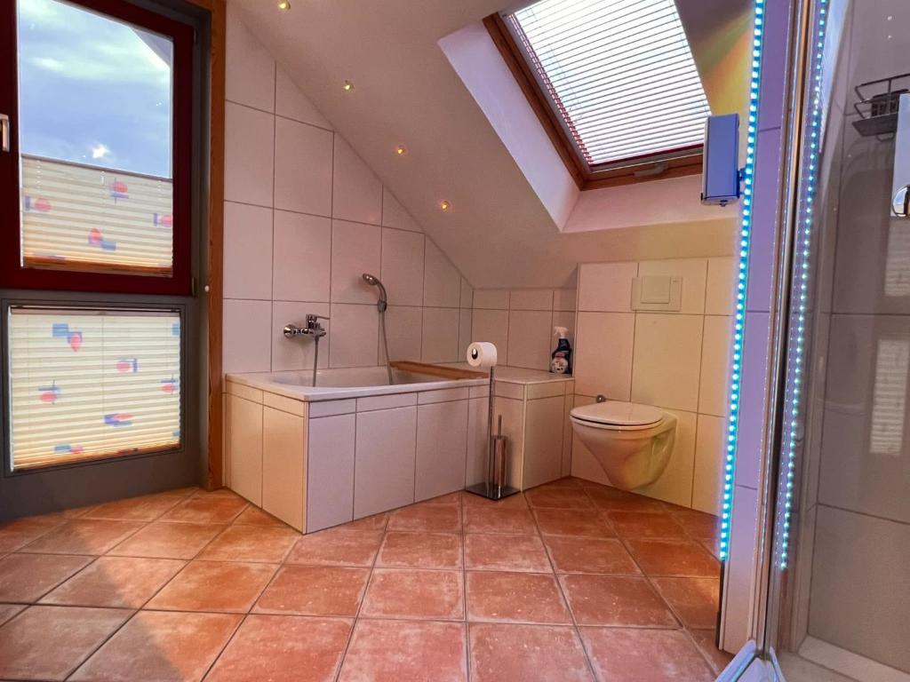 Koupelna v ubytování Eifel-Ferienhaus Lavendel