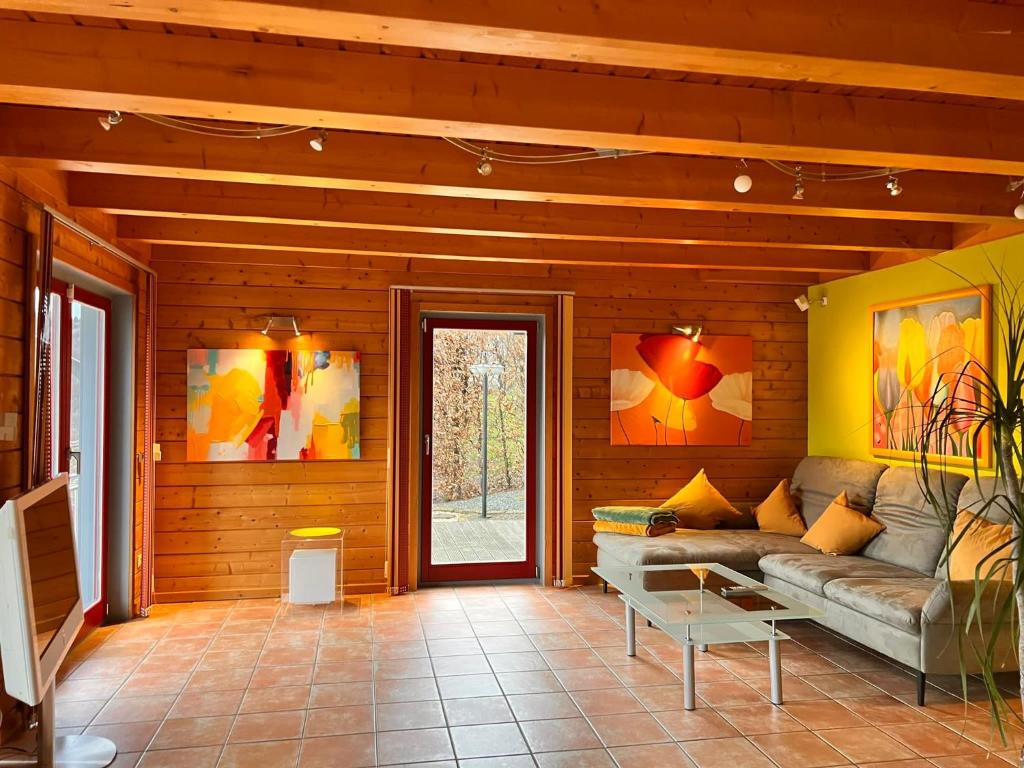 Posezení v ubytování Eifel-Ferienhaus Lavendel