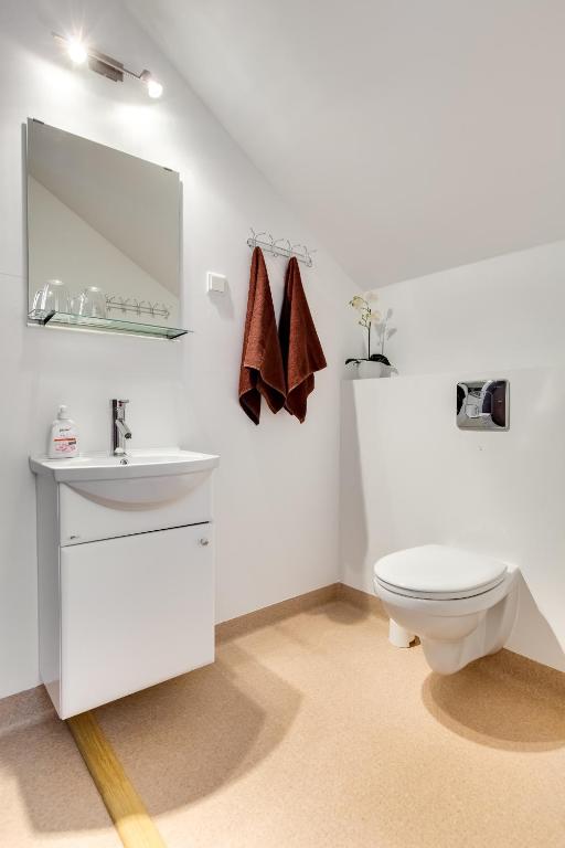 Koupelna v ubytování Janne Hotel