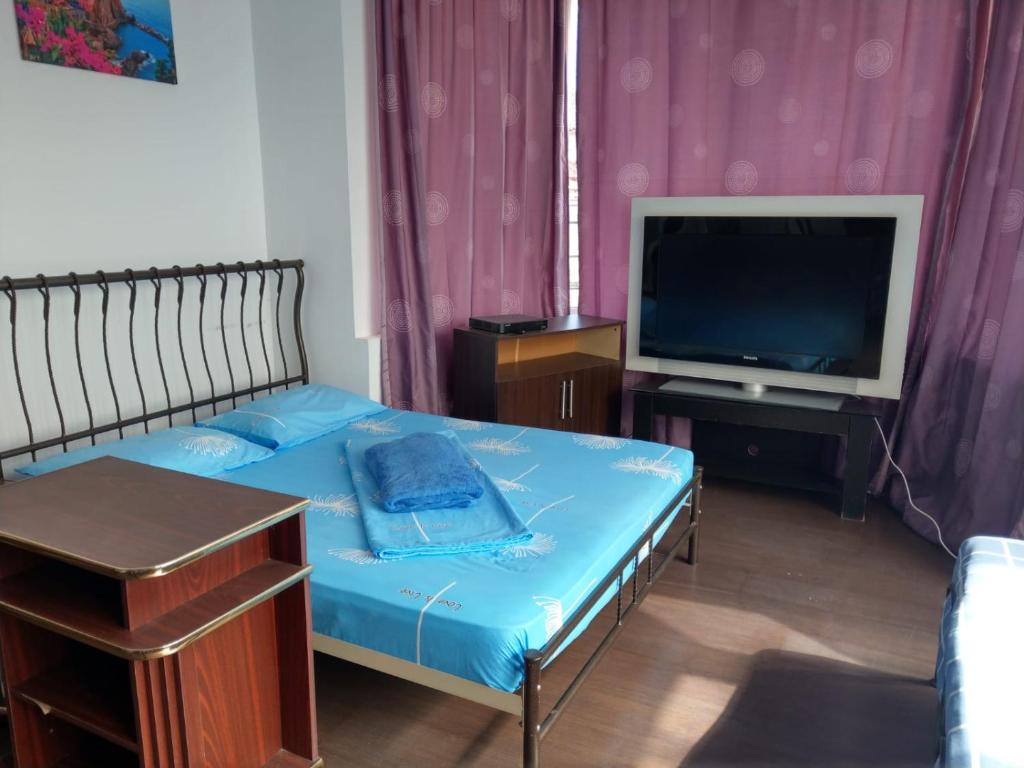 TV a/nebo společenská místnost v ubytování Casa Tin Ultracentral Costinesti
