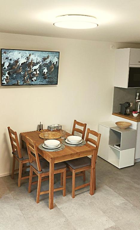 Kuchyň nebo kuchyňský kout v ubytování Apartmán Na kraji lesa