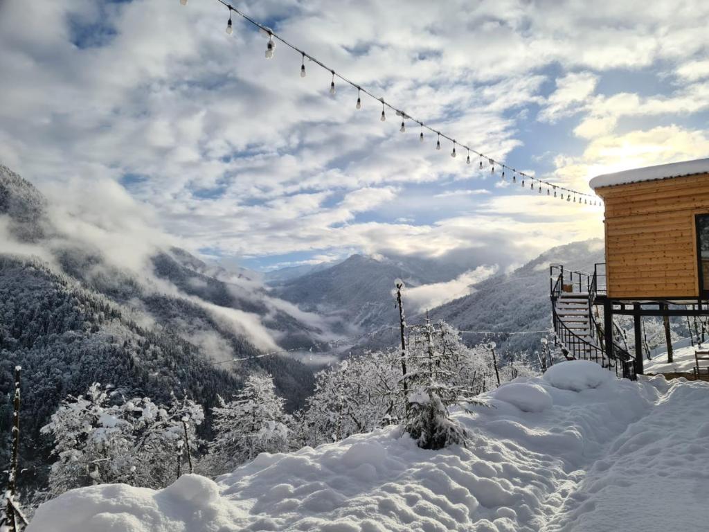 Lemanor lodge - Mountain cottages in Georgia v zimě