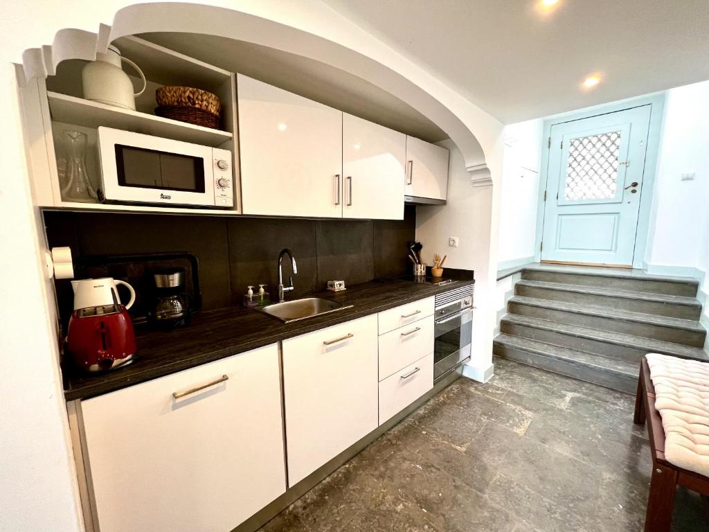 Kuchyň nebo kuchyňský kout v ubytování Ocean dream apartment
