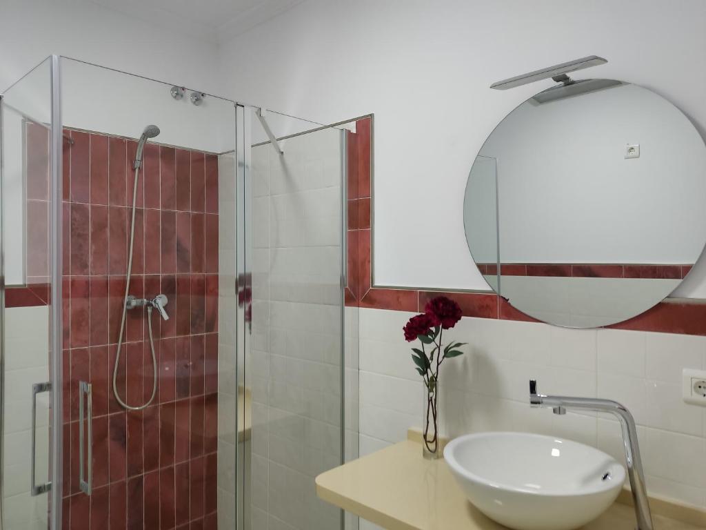 Koupelna v ubytování Apartamentos BARBAS