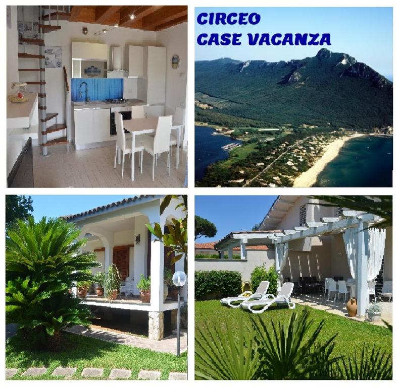 un collage de fotos de una casa con vistas en Circeo - Case vacanza, en San Felice Circeo