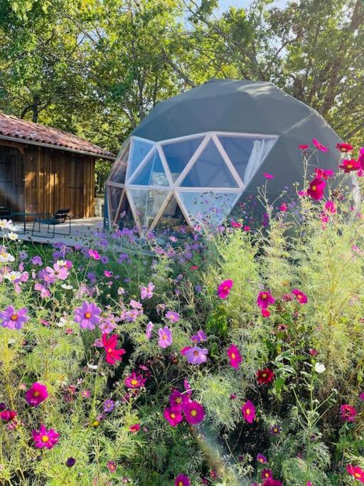 Zahrada ubytování Dôme insolite Cèdre jacuzzi et petits déjeuners inclus