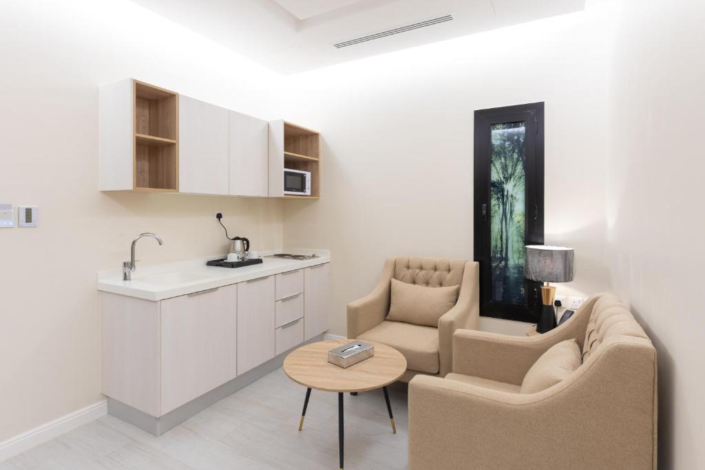 Kuchyň nebo kuchyňský kout v ubytování Le Reve Hotel إحدى فنادق مجموعة لوريف