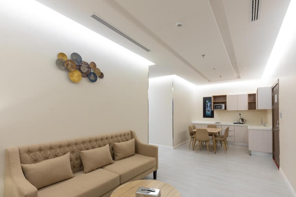 Kuchyň nebo kuchyňský kout v ubytování Le Reve Hotel إحدى فنادق مجموعة لوريف
