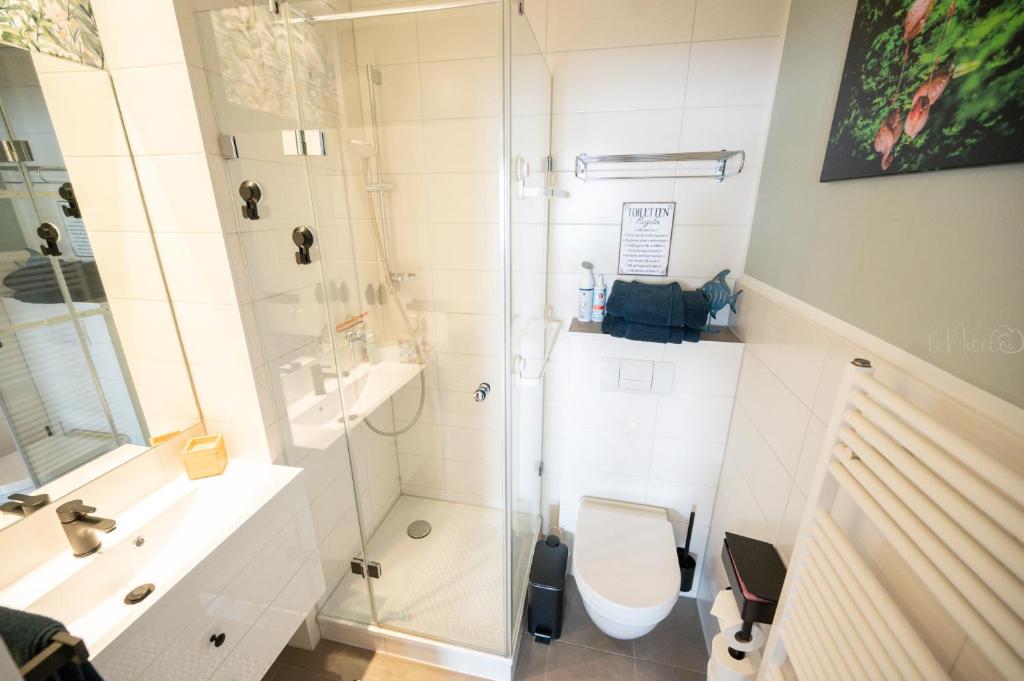Koupelna v ubytování Ferienwohnung Sunset bei Warnemünde